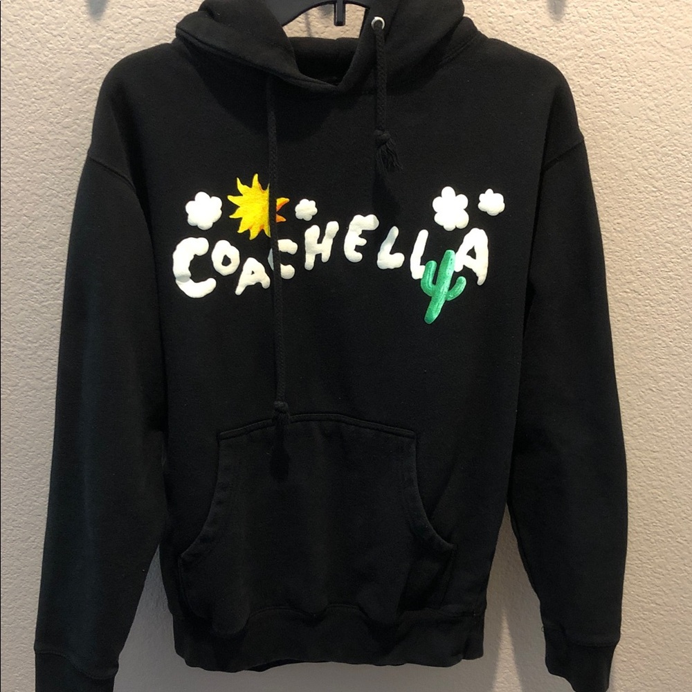Coachella 2023  Black Pullover Hoodie - Branded Graphic Sweatshirt
